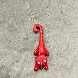 🎄3/$10 New Midwest of Cannon Falls Red Cat Hanging by Tail Ornament,Vintage
